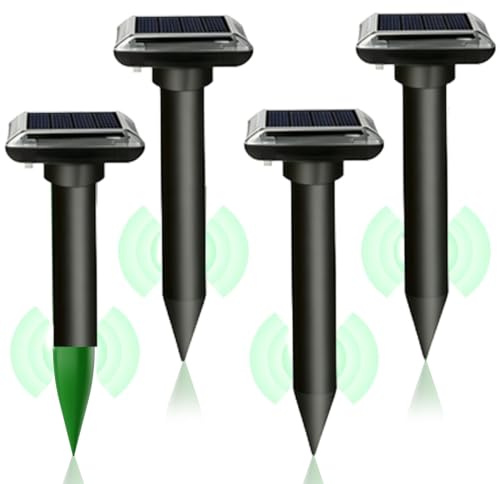 YOUKK Scaccia Ultrasuoni Solare, Repellente Ultrasuoni Solare con Impermeabile, Impermeabile IP66 per Giardino, Cortile e Fattoria, Repellente per Talpe