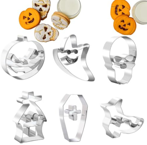 Halloween Kakutstickare 6 Delar Bakverksformar Halloween Pumpa Skalle Spöke