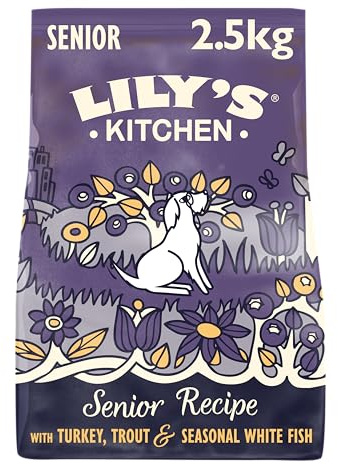 Lily’s Kitchen Made with natural Ingredients Senior Dry Dog Food Turkey & Trout Complete Nutrition 2.5kg Bag
