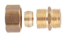 Raccord bicone laiton union mâle - Filetage M 8/10