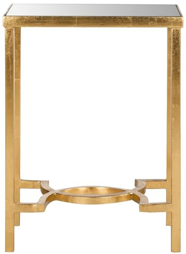 SAFAVIEH Home Collection Mita Mirror Top Gold Leaf End Table