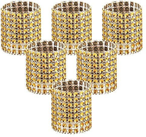 Accmor 50pcs Napkin Rings, Gold Napkin Rings Buckles