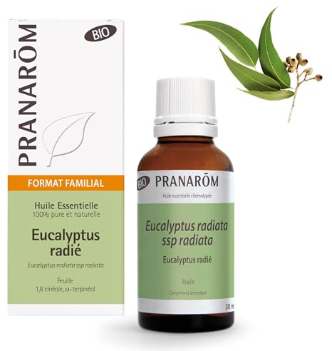 PRANARÔM - Eucalyptus Radié Bio - Huile Essentielle Chémotypée - Voies Respiratoires & Immunité - 100% Pure Et Naturelle - HECT - 30 ml