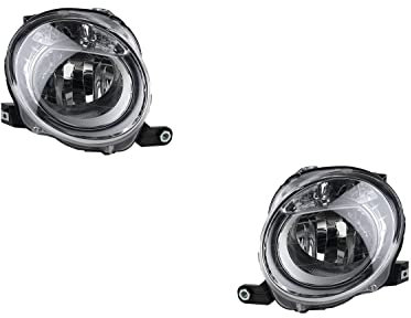 Johns, Scheinwerfer Satz passend für Fiat 500 Scheinwerfer (312) 10/07-06/15 H7 Set links & rechts