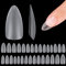 Beetles Matt Mittel Mandel Nagelspitzen, 240 Stück No-File Einweichen Vorgeformt Falsche Gel Nageltips in 15 Größen, Vorpolierte Künstliche Nagelspitzen für Frauen ultradünnes Design, Medium Almond