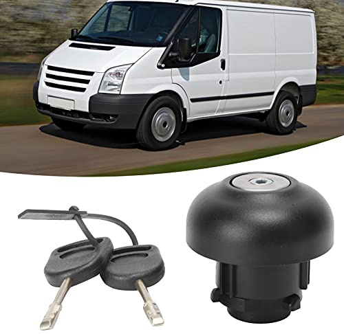 Tapa de Combustible con Cerradura, Tapa del Tanque de Combustible, con 2 Llaves, Tapón de llenado de combustible, Tapón de Bloqueo de Gasolina Reemplazo 1715043 para Transit Mk7 2006‑2014