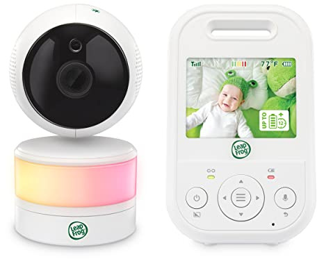 LeapFrog LF2513 Baby Monitor with Camera, Pan and Tilt Video Baby Monitor, 2.8 Inch Display, Night Vision, 300 m Range, 12H Long Battery Life, Soothing Sleep Songs