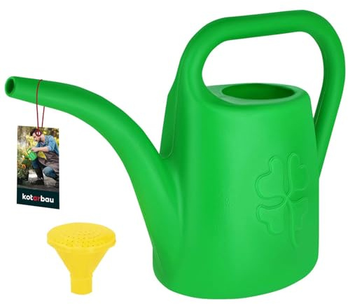 KOTARBAU® Annaffiatoio - Plastica - 1,8 L - Verde - Innaffiatoio - Annaffiatoio Giardino - con Doccia Rimovibile - per Piante da Interno Esterno