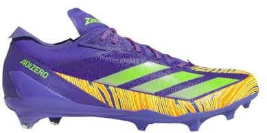 Adizero Electric - Tacos de fútbol americano, Purple Team Solar Green Team Solar O, 43 1/3 EU