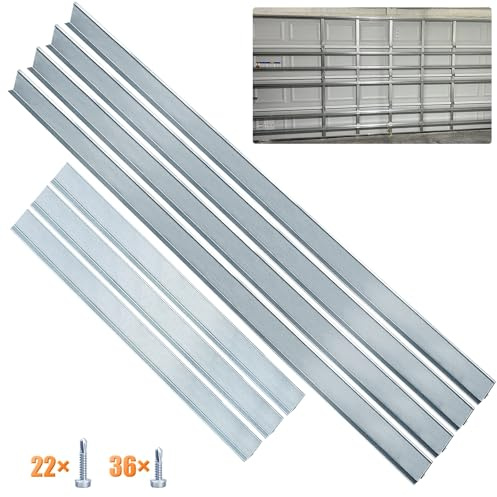 LAJIAOZ Heavy Duty Garage Door Reinforcement Struts - Ultimate Hurricane, Storm, Snow, and Wind Protection, Garage Door Braces, Reinforcement Kit, DIY & Professional Installation(16FT(4+3) Strut)