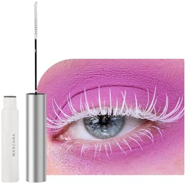 Blanc Mascara Volume Intense, Effet Extension de Cils, Longue Durée, Anti-taches Naturellement pour Une Utilisation sur Scène