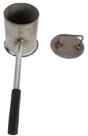 VINTORKY Charcoal Extinguishing Pot Lid 12 Diameter x 14 Height Thickened Steel Ash Bucket for Bbq Fire Safety Portable Metal Ash Carrier Handle for Outdoor Camping and Home Use