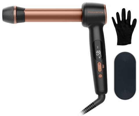 Rowenta Twist Curl, ferro arricciacapelli a L, cilindro regolabile, 3 misure di arricciatura, riccioli fino a 48 ore, CF4620E0