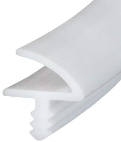 Joint de porte d'intérieur - 10 m/25 m - En caoutchouc - Pour cadre de porte - Largeur de rainure 3 mm - Pliage : 12 mm - Blanc - 25 m