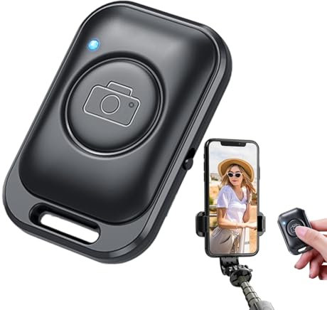 Telecomando per fotocamera del telefono – Telecomando compatto per selfie | Easy Clicker Wireless Shutter | Hands- fotocamera per smartphone e tablet