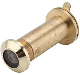 cyclingcolors Judas pour porte d'entrée, Ø 12 mm, jusqu'à épaisseur de porte 57 mm, mat nickelé, laiton