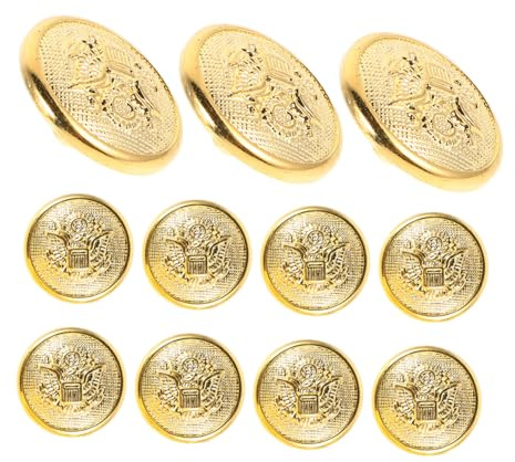 KONTONTY 11 pezzi Bottoni Oro con Aquila Resina per Camicie Blazer Uniformi Uomo Bottoni Resistenti e Decorativi per e Cappotti Sportivi