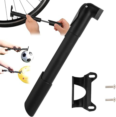 Ahuuen Cycling Mini Pump,Portable Tire Pump Inflator for Road - Handheld Compressor Compact Accessories for Repair Cycling Mountain Scooter Road Travel