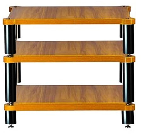 2, 3 och 4 nivåer HiFi-hylla för AV, MDF-skivspelare, golvljudbricka, TV-ställ för AV-förstärkare, skivspelare, Sky Box och skrivare (brun A, 60 x 70,