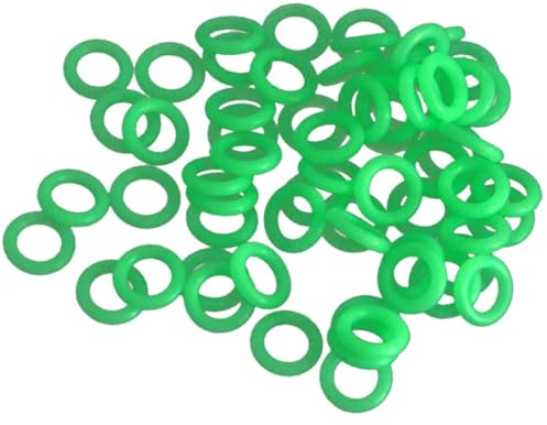 SUPVOX 100 Anillos Fluorescentes para Estacas de Tienda de Campaña, Anillos Nocturnos de Silicona Verde, Accesorios para Clavos de Suelo, Suministros para Acampar y