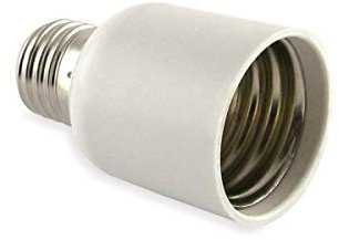 JOIN E27 - E40 Adapter - Nackte Lampe LED und Fluoreszierend Fassung Sockel Konverter - Edison-Schraube, Groß, Weiß, Kunststoff, Modern, Energieeffizient