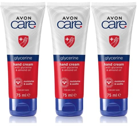 3 x Avon Care Nurturing Glycerine Hand Cream 75ml each