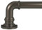 Decopolitan Industrial Wrap Around Teleskop-Gardinenstangen-Set, Legierter Stahl, Bronze, 72 to 144-Inch