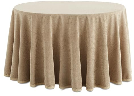 Lanovenanube Ropa o Falda Camilla, Enaguilla Ovalada de Tejido Chenilla, Medida 90x160 cm, Color Beig. Mantiene el Calor. Aspecto Aterciopelado y Tacto Muy Suave.