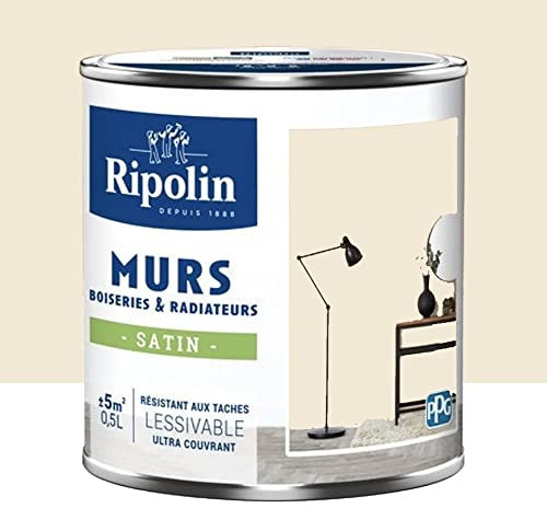 Peinture et décoration murs boiseries & radiateurs satin 0,5L RIPOLIN - Ton: Beige agate