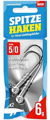 Lieblingsköder Spitze Haken 5/0-2 Jighaken, Gewicht:Gr. 5/0 6g