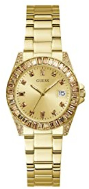GUESS Quarz-Uhr, gelb(Gold), Gr. One Size