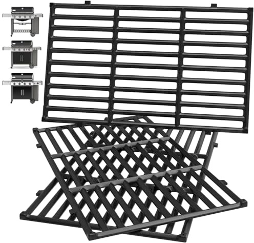 66097 Grillgaller för Weber Genesis 2 GS4 Grill reservdelar, 66089 matlagningsgaller för Weber Genesis II/II LX 400 SER GBS II E410 E435 S435, grilldelar för Genesis 400 (2022 år), gjutjärn
