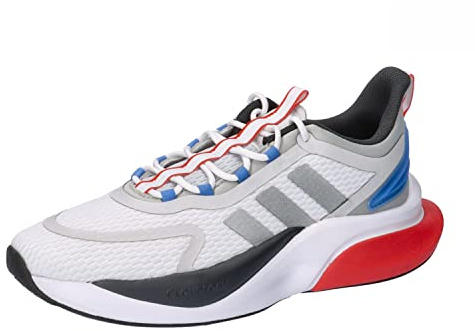 adidas Herren Alphabounce + Sneaker, FTWR White Silver Met Blue Fusion, 46 EU