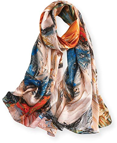 PoeticEHome 100% Maulbeerseide Schal 170x53cm – Seidenschal Damen Langhalstuch für Kopf & Hals | Geschenkverpackung