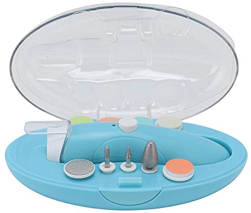 Cortauñas para Bebés, Kit de Manicura con Carga USB, Seguro y Duradero para el Cuidado de las Uñas del bebé (azul claro)