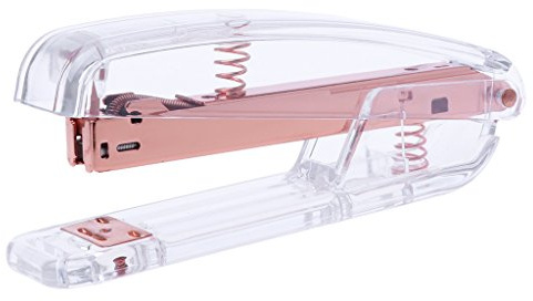 Riiichflowshop Agrafeuse Fashion Rose Gold Acrylique Métal 24/6 26/6 Agrafeuses manuelles Pratiques Outil Métal