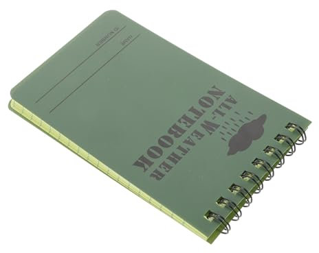 Milisten Wasserdichte klebrige Noten Kleines Notizbuch Bequemes Notizbuch Notebook-Büro Notizblock lernen Hefte für die Schule Schulmaterial für College-Studenten Papier Grün