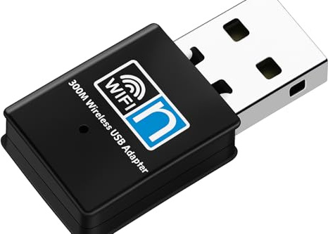 300Mbps USB WiFi Adapter Dongle, Wireless Network 802.11 B/G/N, Compatible with Windows XP/Vista/7/8/10, Mac, Linux for PC, Laptop