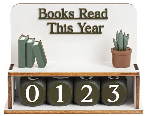 Books Read This Year Counter Valentines Day Gifts For Women Readers, Personalized Book Counter Tracker Bookshelf Decor, Bookish Gifts Accessories For Book Lovers, Bookworm, Bookclub Stocking Stuffers