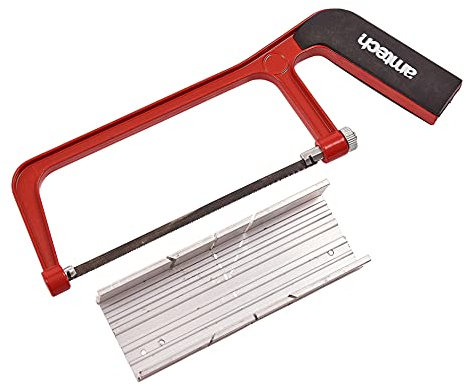 Am-Tech Mini scie à métaux et boîte à onglets en aluminium (Import Grande Bretagne) - Coloris aléatoire