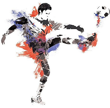 RoomMates Repositionable Childrens Wall Stickers - Large Football Champion