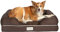 PetFusion Ultimate Dog Bed, Solid CertiPUR-US Orthopedic Memory Foam, Multiple Colors and Sizes, Medium Firmness Pillow, Waterproof Liner, Breathable Bed Cover, Cert. Skin Contact Safe, 3yr Warranty