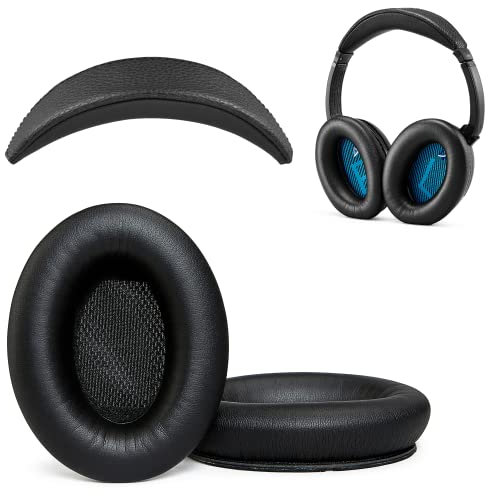 AHG Accessory House Global QC2 QC15 ear pads and QC2 QC15 Headband pad Cushion. Compatible with Bose QuietComfort 15 (QC15) and Bose QuietComfort 2 (QC2) Headphones. Easy DIY Fit/EXTRA THICK