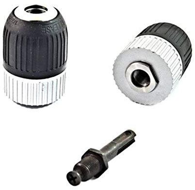FAST WORLD SHOPPING Mandrino Autoserrante Con Adattatore SDS-Plus, Filettatura 1/2 (12,7mm) 20UNF, per Trapani e Avvitatori, Trapano a Percussione, Chiusura Autobloccante Rapida Punte da 2 a 13mm