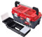 Werkzeugkoffer/Werkzeugkiste/Werkzeugbox/Koffer/Toolbox/Werkzeugkasten/Werkzeug-Box/Transportkoffer S 500, Abschließbar, Schwarz-Rot, 46 x 25 x 24 cm