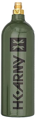 HK Army 20oz Aluminum CO2 Tank - High Pressure Compressed Air System for Paintball & Airsoft Gear - Olive