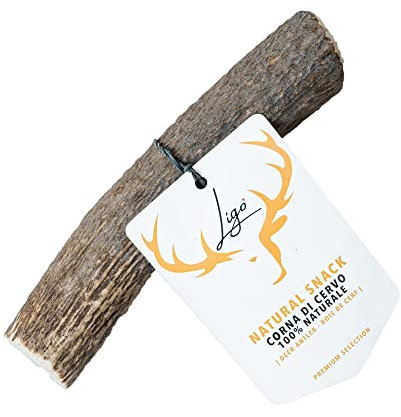 Ligo Corna di Cervo per Cani 100% Naturale Masticare Giocattolo Osso. Taglia L 151-220 g