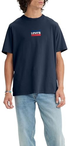 Levi's Graphic Crewneck Tee T-shirt, Mini Sportswear Dress Blues, S Uomo