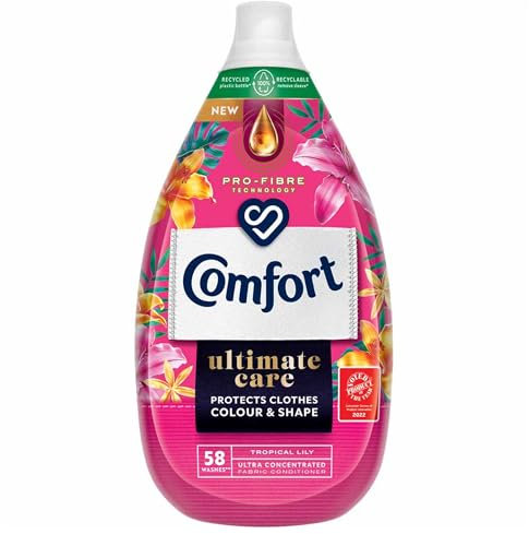 Comfort Fabric Conditioner Ultimate Care Tropical Lily 58 Washes 870Ml