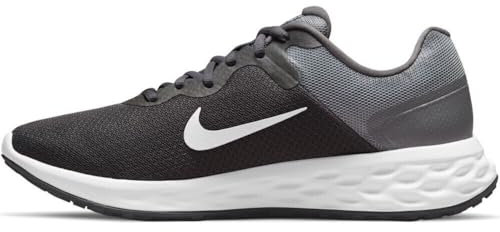 NIKE Revolution 6 NN Herren Running Sneaker Sneaker Schuhe, Iron Grey Smoke Grey Black White, 41 EU